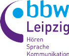 Das Bild zeigt das Logo des Berufsbildungswerks Leipzig für Hör- und Sprachgeschädigte.